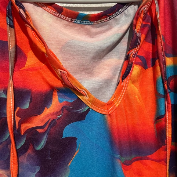 Women’s Plus Size Multicolor Tank Top, With Adjustable Neckline, Size 5XL - Picture 2 of 4